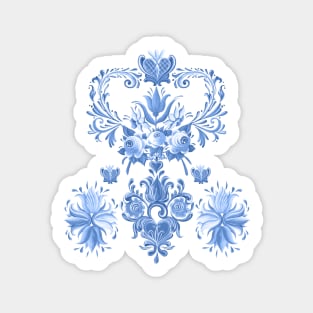 Midsummer Festival Flowers Garland (blue) Sticker